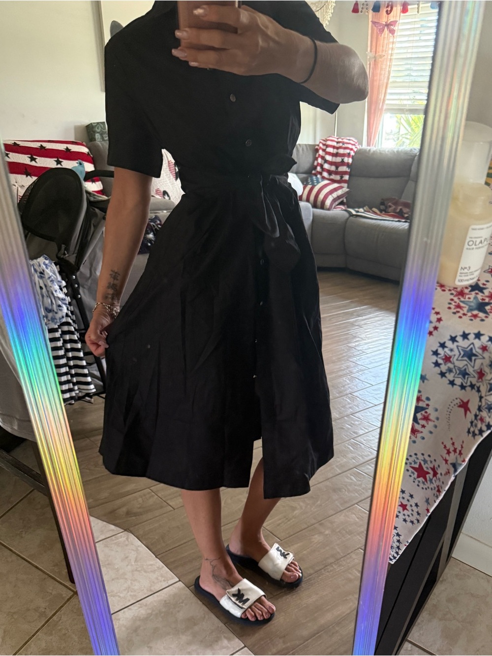 Michael Kors Black Shirt midi Dress Brand New Never Worn Timeless Classic Size M